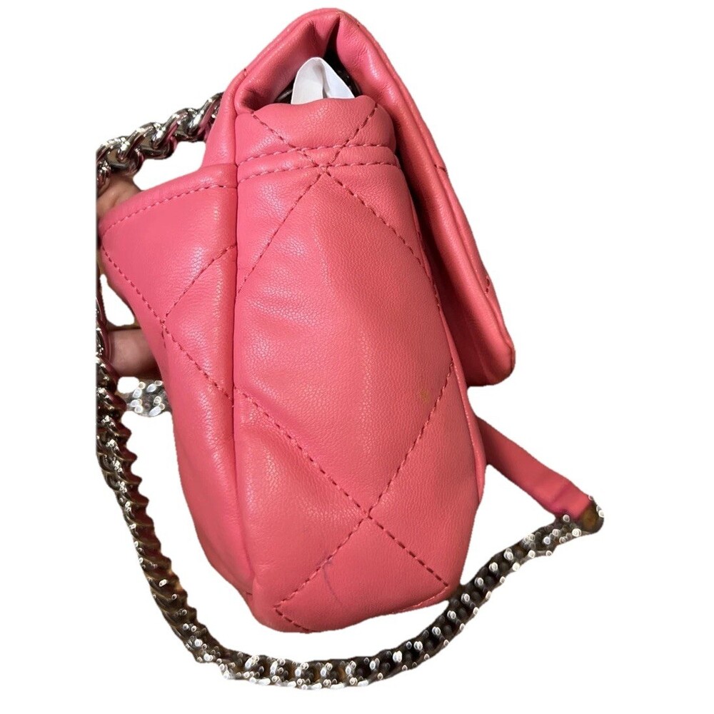 Marc Jacobs Quilted Moto Women’s Barbie Pink Shoulder Bag Crossbody Handbag - Picture 3 of 16